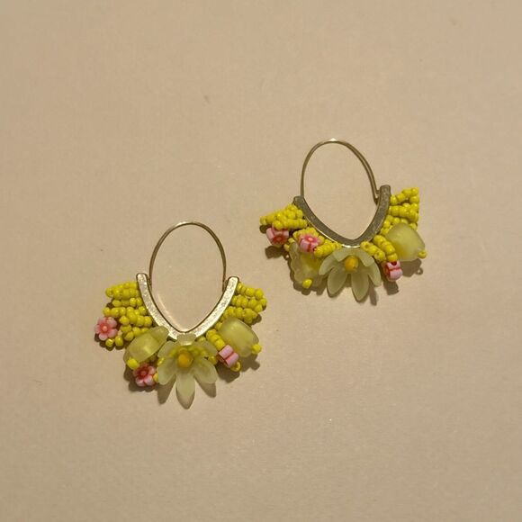 Boho hoop earrings N1237 - Picture 2 of 4